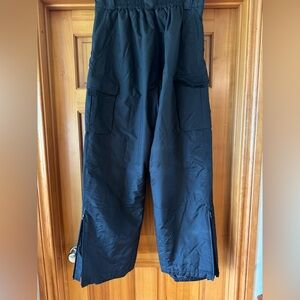 Men's Black Cargo Snow Pants